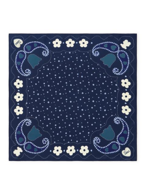 TOUS Square navy blue Scarf TOUS Motifs Paisley