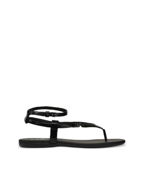 HOGAN leather flat sandals