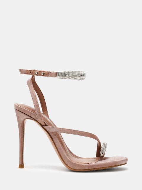 STEVE MADDEN TIA RHINESTONES MOCHA SATIN