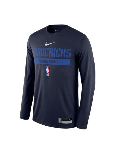 Nike x NBA Dallas Mavericks Practice Long Sleeve T-Shirt 'Blue' DR6513-419