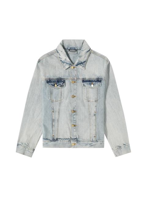 Fear of God Essentials Denim Trucker 'Light Indigo Distress Wash'