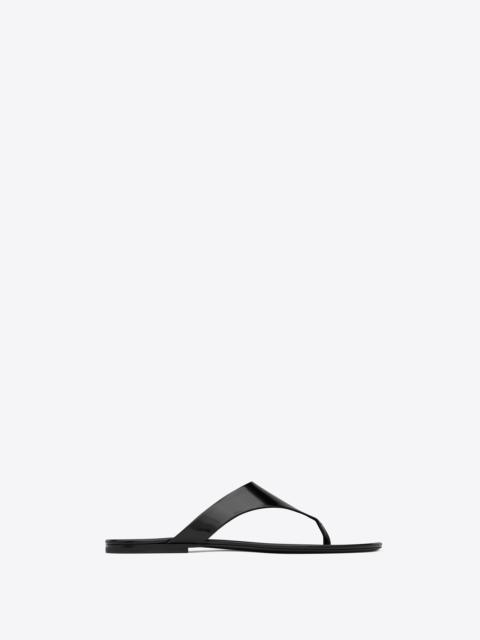 SAINT LAURENT kouros sandals in glazed leather