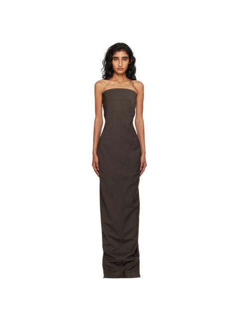 Rick Owens Gray Concordians Bustier Maxi Dress