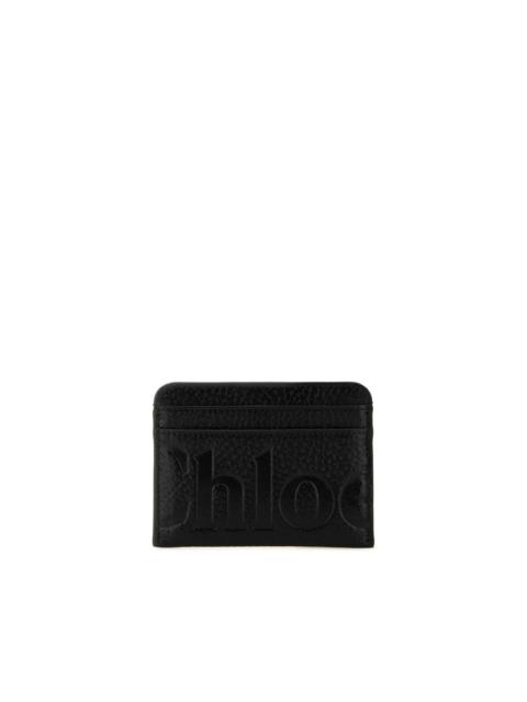 Chloé debossed leather card holder