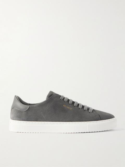 Axel Arigato Clean 90 Leather-Trimmed Suede Sneakers Gray