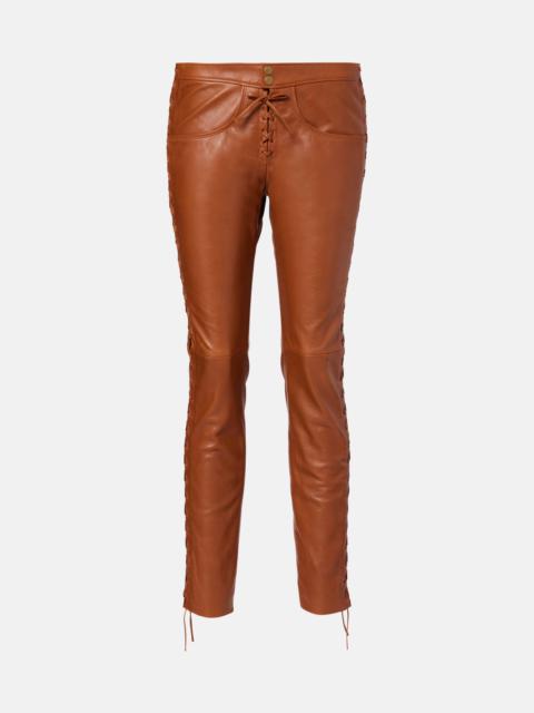 Isabel Marant Cyerra leather slim pants