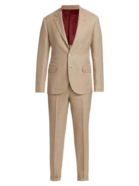Brunello Cucinelli Men's Linen & Silk Two-Piece Suit - Tan