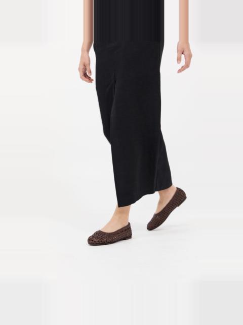 ST. AGNI Macrame Mesh Ballet Flats - Chocolate