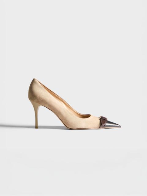JW Anderson WOMENS HEELED BUCKLE SLING BACK IN TAUPE & BLACK