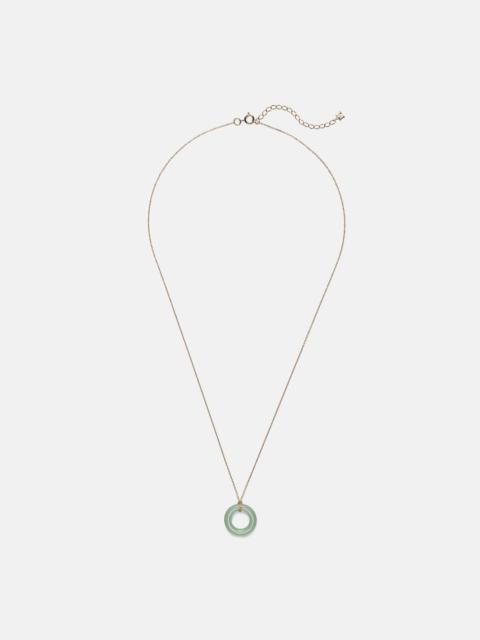 MATEO Donut 14kt gold necklace with jade