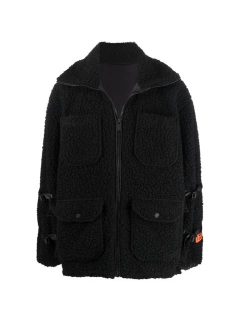 Heron Preston zip-fastening fleece jacket