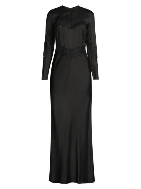 BEC + BRIDGE Women's Spencer Satin & Lace Maxi Dress - Black