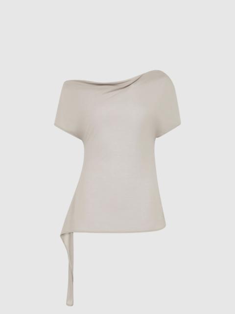 ST. AGNI Fine Jersey Off Shoulder Top - Soft Ash