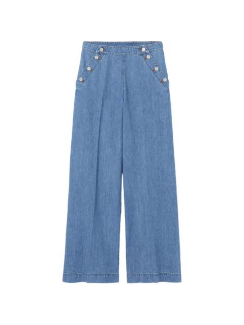 Claudie Pierlot buttoned wide-leg jeans