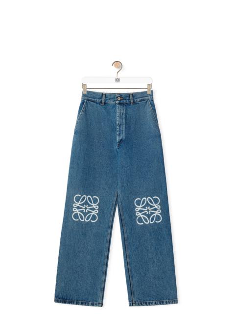Anagram baggy jeans in denim