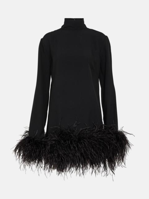 Taller Marmo Piccolo Ubud feather-trimmed minidress