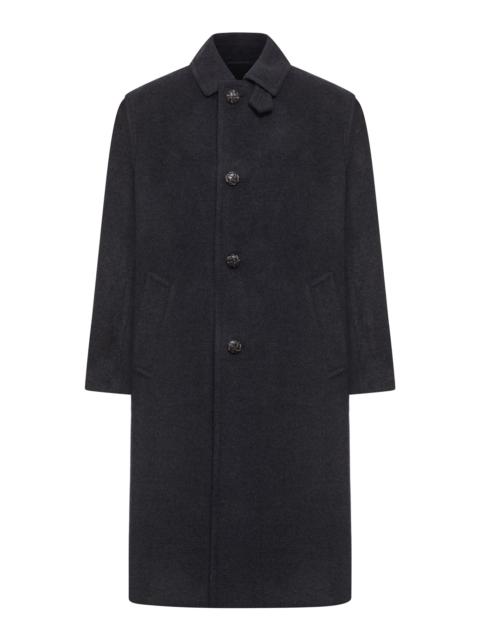 Prada SINGLE-BREASTED CASHMERE LODEN COAT