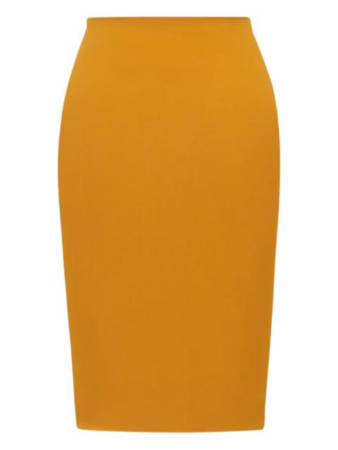 concealed-pockets midi skirt