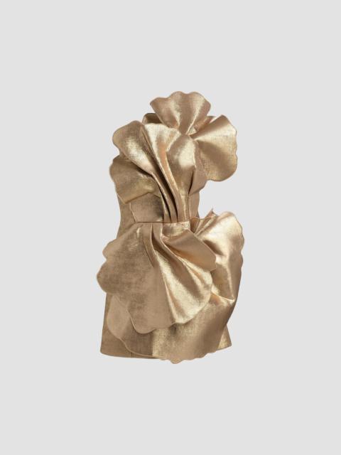 Acler Women's Oakenzale 3D Metallic One-Shoulder Mini Dress - Gold