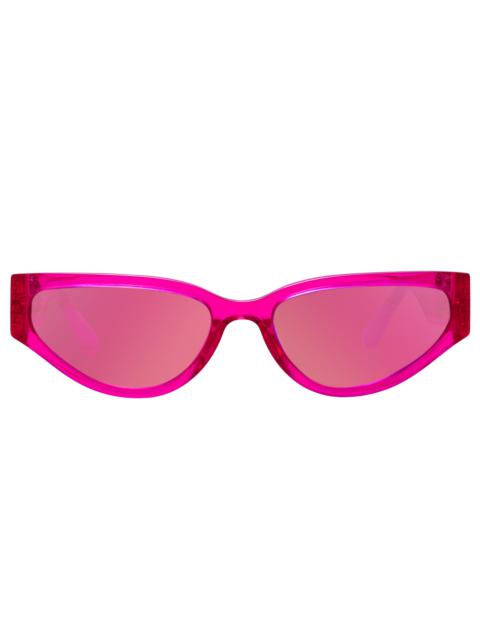 TOMIE CAT EYE SUNGLASSES IN NEON PINK