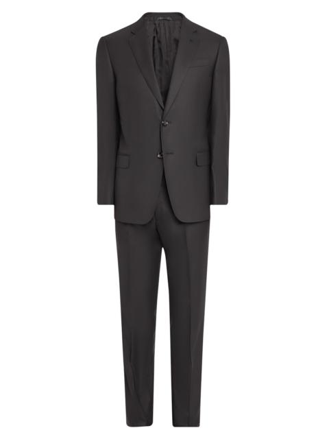 GIORGIO ARMANI Men's Basic Wool Single-Breasted Suit - Black