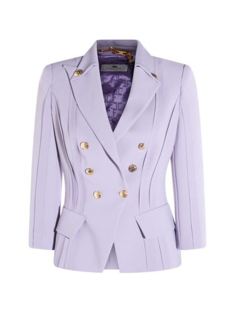 ELISABETTA FRANCHI pleated double-breasted jacket