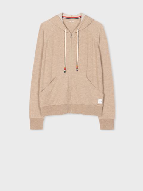Paul Smith Women's Light Brown Zip Up Lounge Hoodie