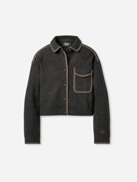 UGG ® Women's Toria Jacket Polyester Tops in Black Heather