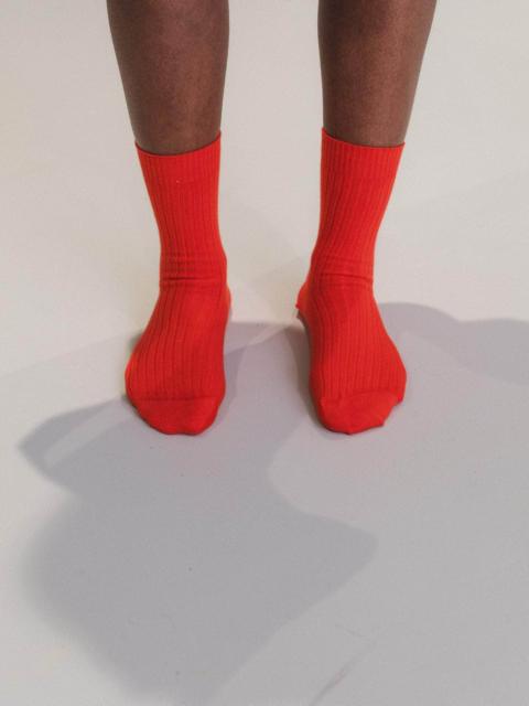 BASERANGE Rib Overankle Socks - Organic Cotton Rib