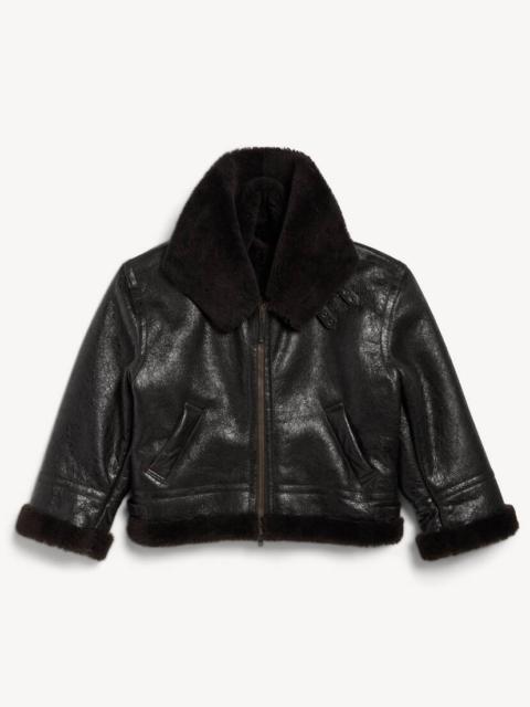 BALENCIAGA Men's High Collar Jacket in Brown