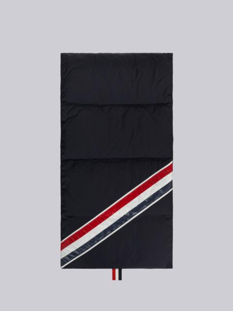 Thom Browne Black Downfilled Poly Twill Multicolor Stripe Scarf