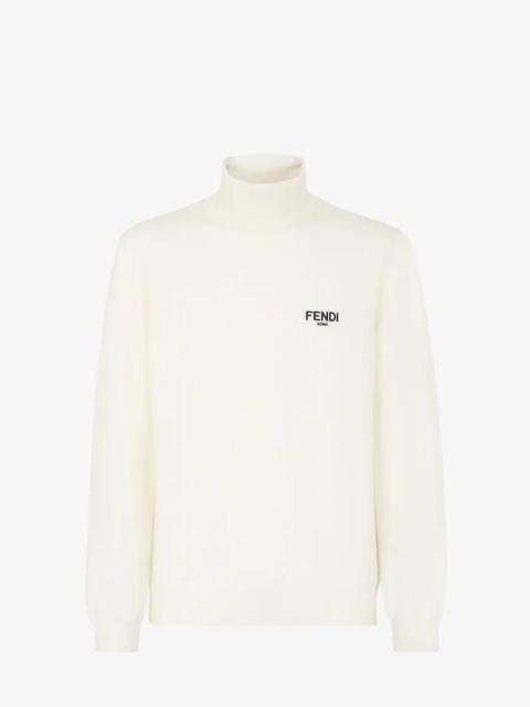 FENDI White knit sweater