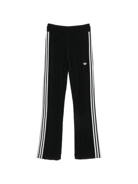 adidas Originals cable-knit side-stripe track pants