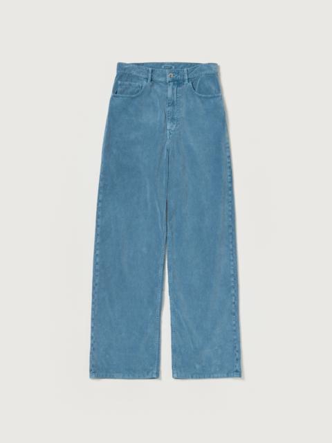 AURALEE GARMENT-DYED FINX CORDUROY 5P WIDE PANTS