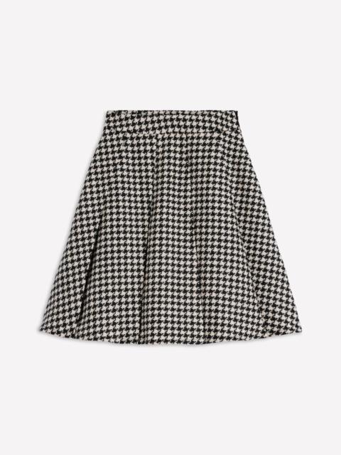 BODEN Flippy Wool Skirt-Black Dogstooth