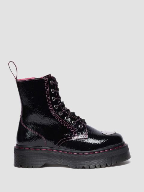 Dr. Martens Jadon Distressed Patent Leather Platform Boots