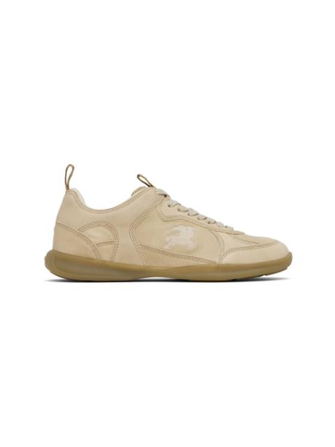 Burberry Beige Leather Matrix Sneakers