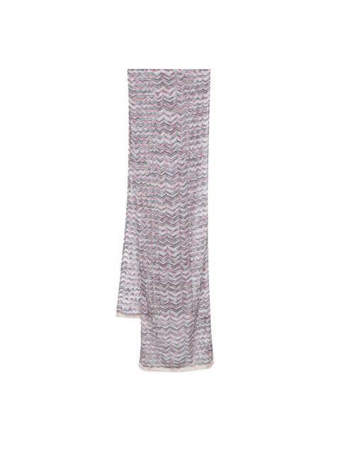 zigzag lurex scarf