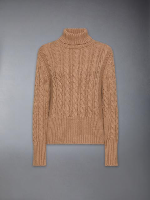 Thom Browne Classic Cashmere Cable Turtle Neck