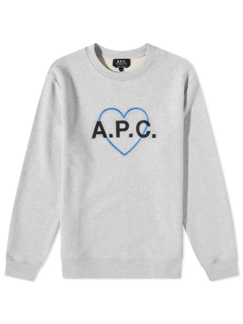 A.P.C. A.P.C. Jules Heart Logo Crew Sweat