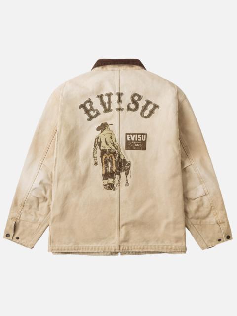 EVISU Seagull Multi-Pocket Vintage Canvas Coverall Jacket