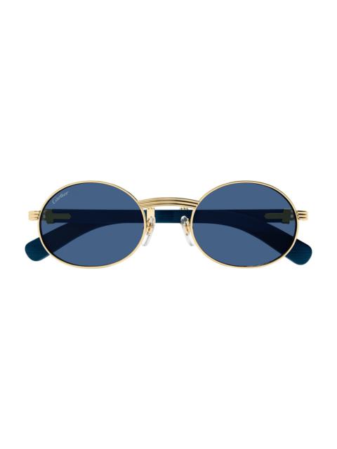 Cartier Première De Cartier Ct0464s-008 - Blue / Silver Sunglasses