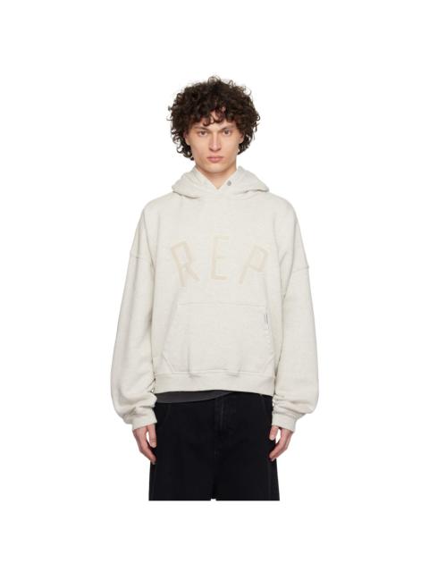 REPRESENT Gray 'Rep' Appliqué Hoodie