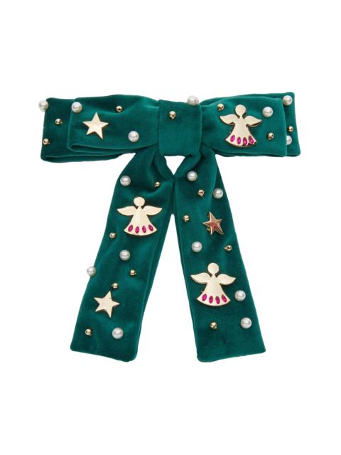 LELE SADOUGHI Women's Antoinette Angel Bell Bow Barrette - Forest Green