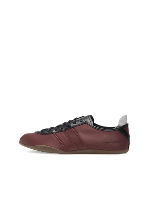 Y-3 satin-paneled lace-up trainers