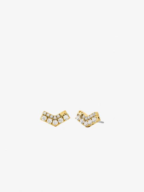 MICHAEL KORS Pavé Chevron Stud Earrings