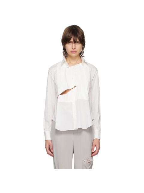 UNDERCOVER White Pintuck Shirt