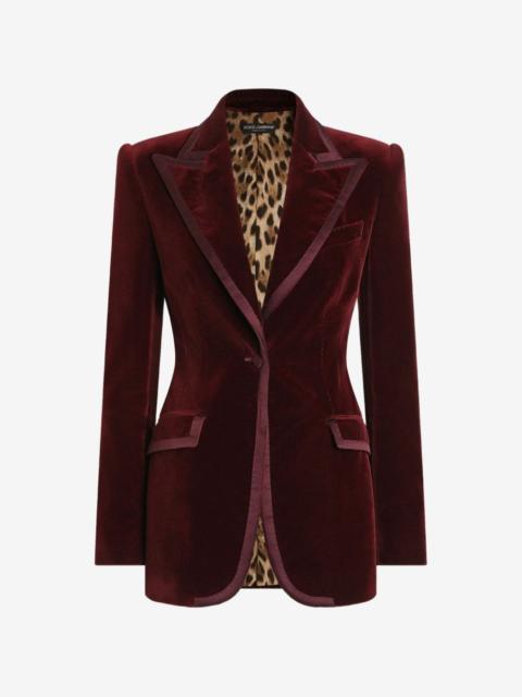 Dolce & Gabbana Turlington single-breasted jacket in velvet