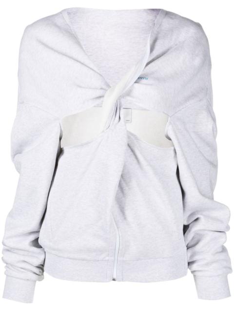COPERNI twisted cut-out hoodie