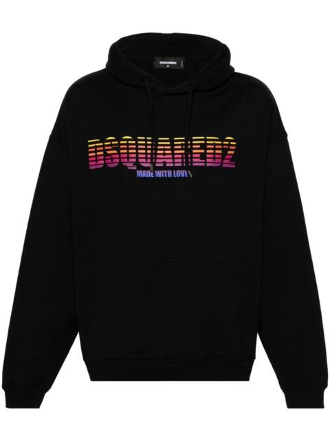 DSQUARED2 logo-print cotton hoodie